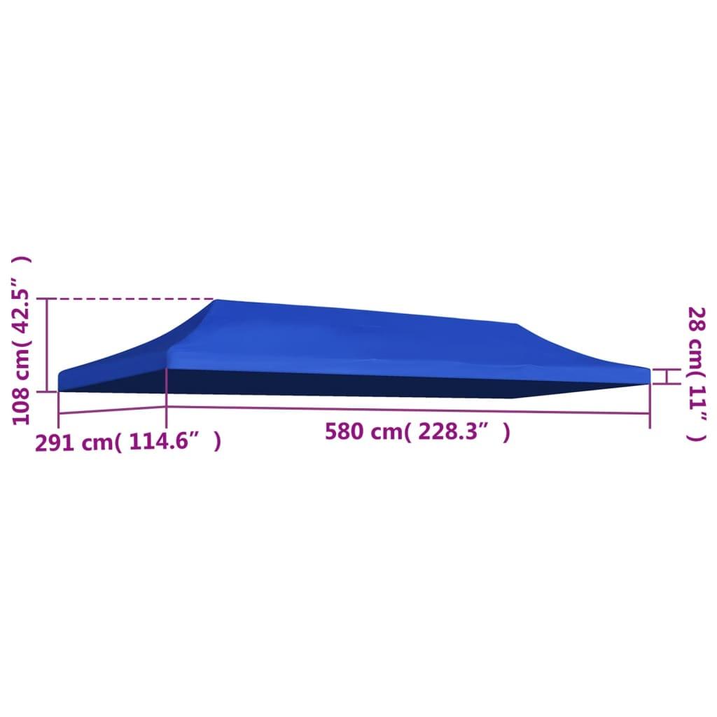 Party Tent Roof 3x6 m Blue