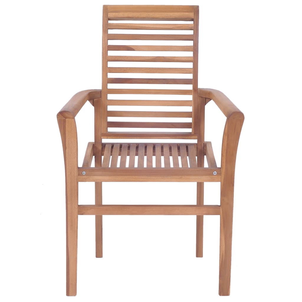 Stacking Dining Chairs 4 pcs Solid Teak