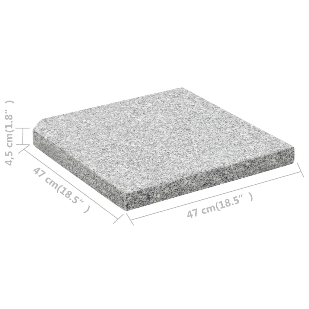 Umbrella Weight Plate Granite 25 kg Square Grey