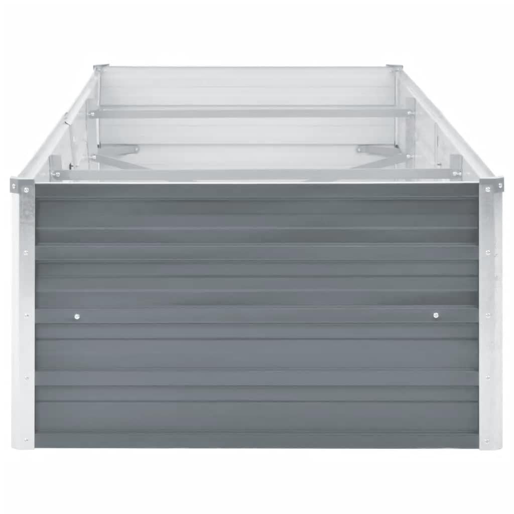 Garden Raised Bed Galvanised Steel 240x80x45 cm Grey
