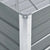 Garden Raised Bed Galvanised Steel 240x80x45 cm Grey