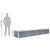 Garden Raised Bed Galvanised Steel 320x80x45 cm Grey