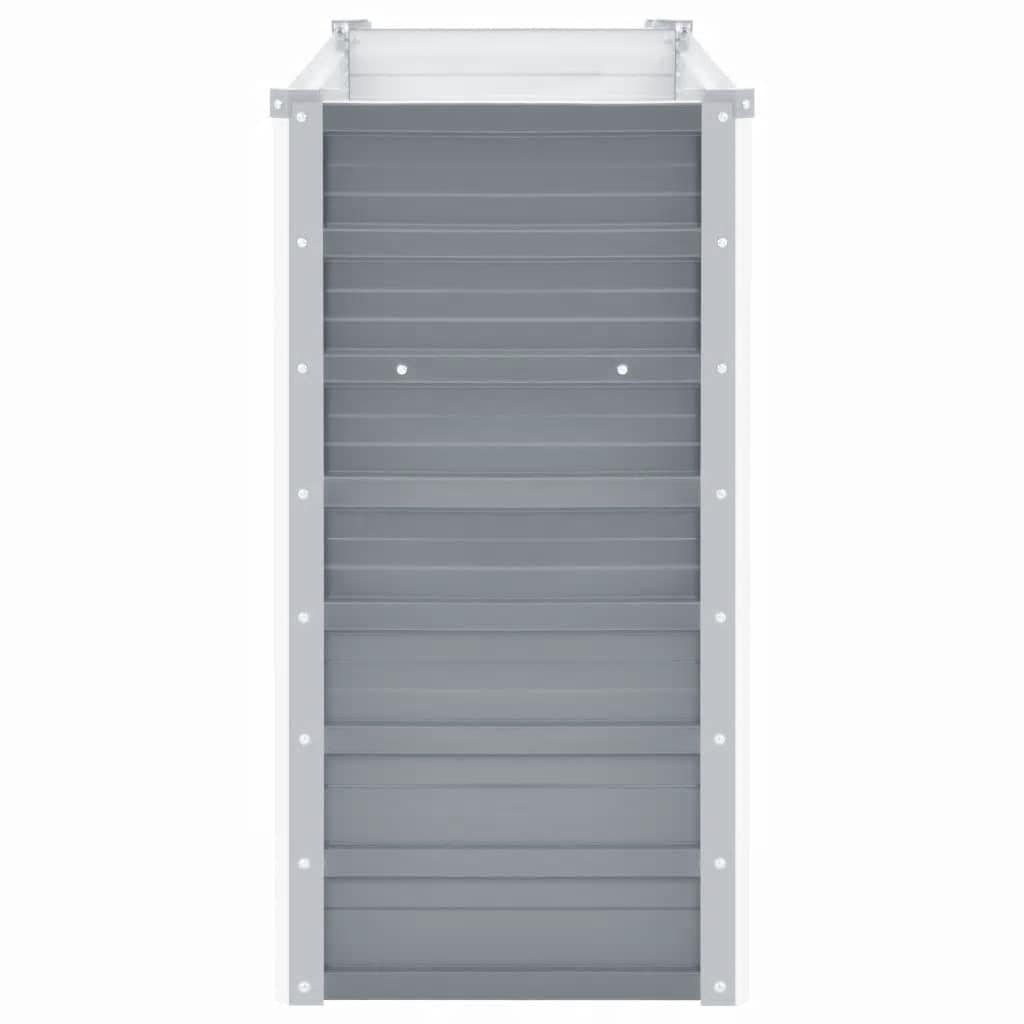 Garden Raised Bed Galvanised Steel 160x40x77 cm Grey