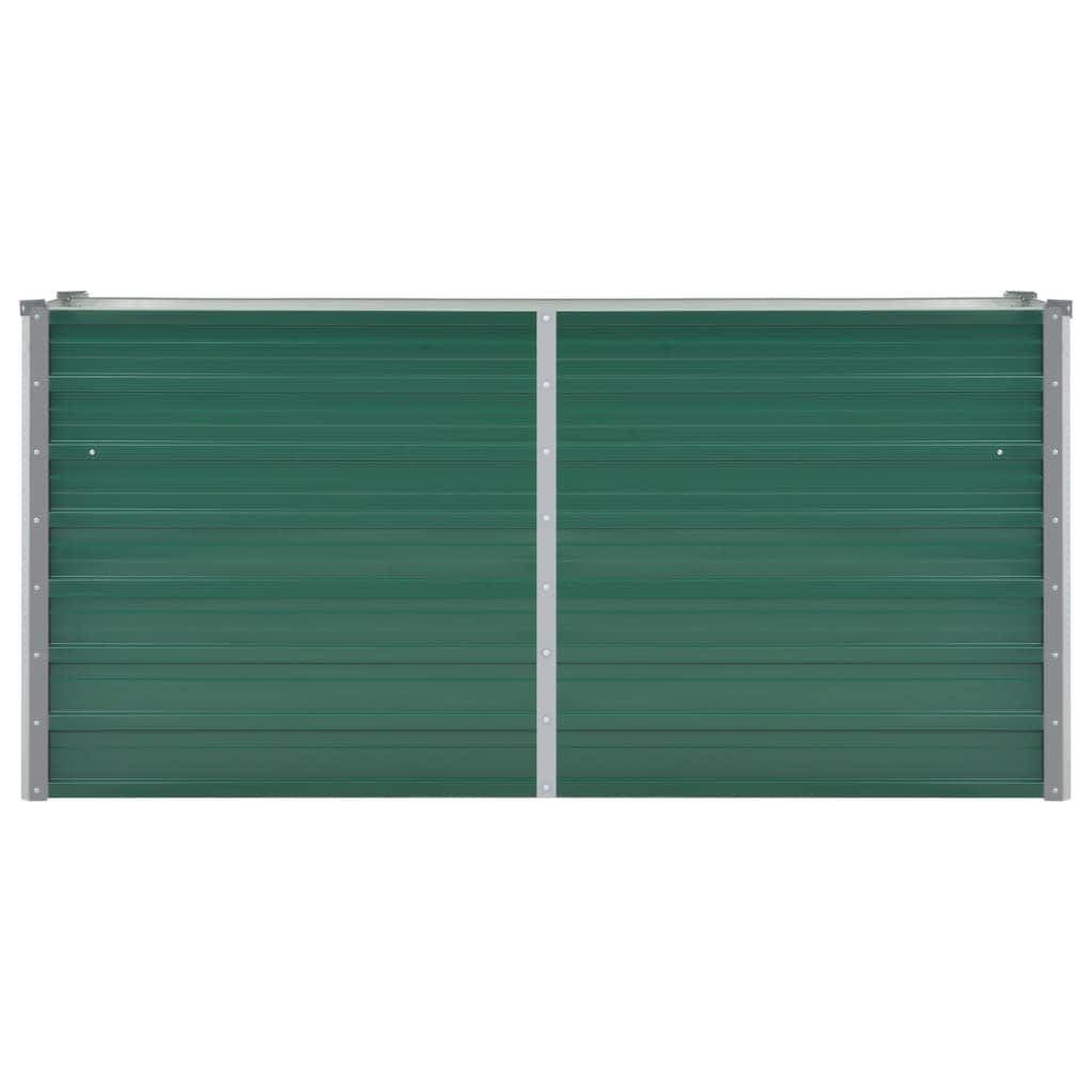 Garden Raised Bed Galvanised Steel 160x40x77 cm Green
