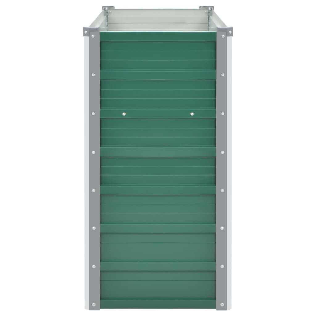 Garden Raised Bed Galvanised Steel 160x40x77 cm Green