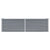 Garden Raised Bed Galvanised Steel 160x40x45 cm Grey