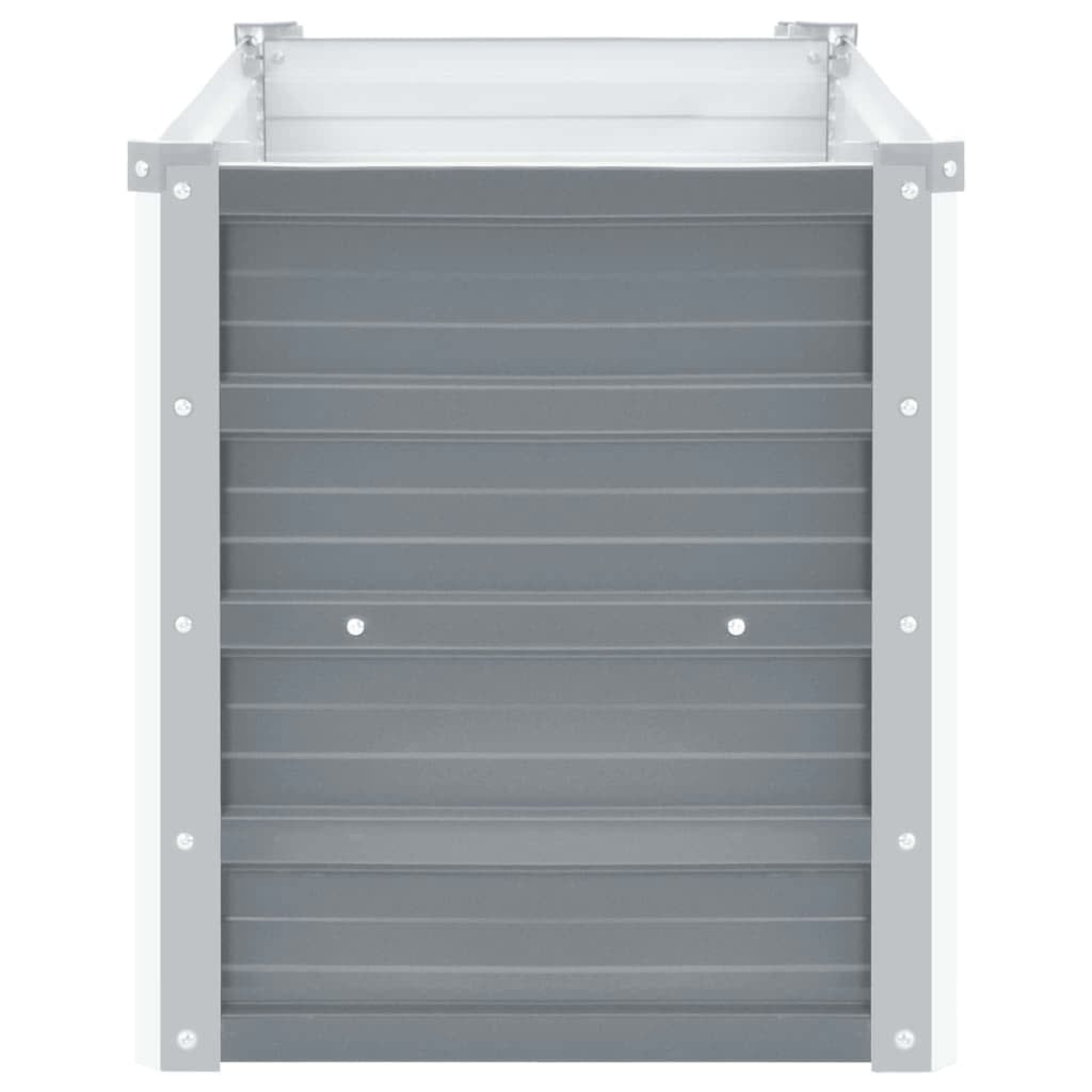 Garden Raised Bed Galvanised Steel 160x40x45 cm Grey