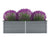 Garden Raised Bed Galvanised Steel 160x40x45 cm Grey