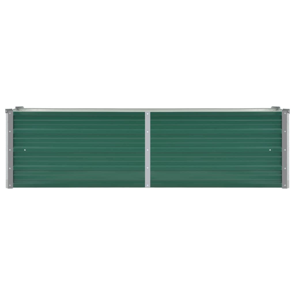 Garden Raised Bed Galvanised Steel 160x40x45 cm Green
