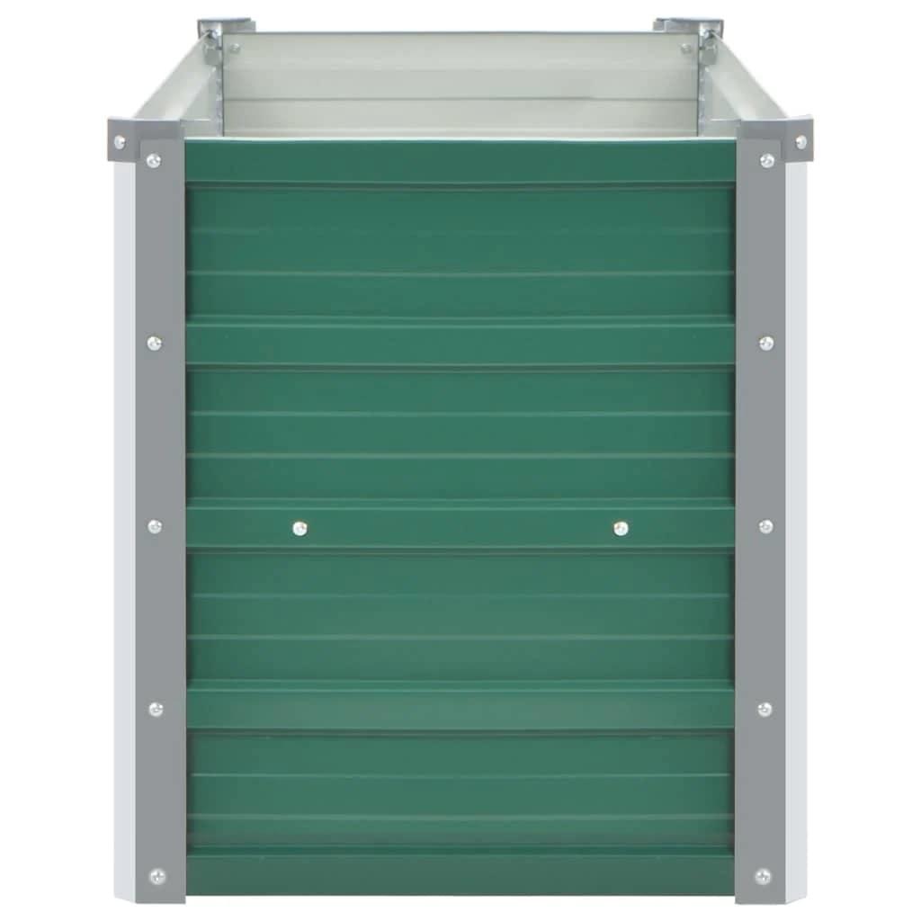 Garden Raised Bed Galvanised Steel 160x40x45 cm Green
