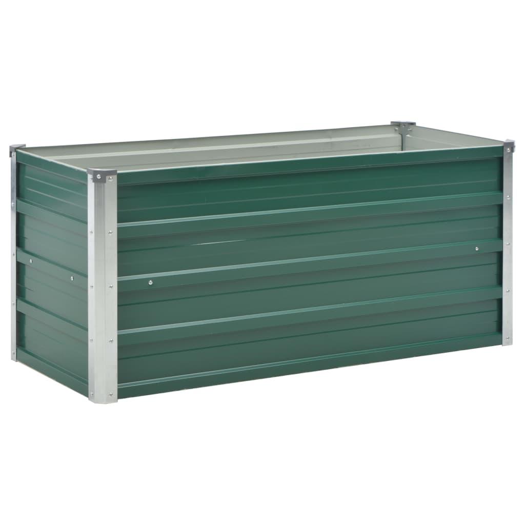 Garden Raised Bed Galvanised Steel 100x40x45 cm Green