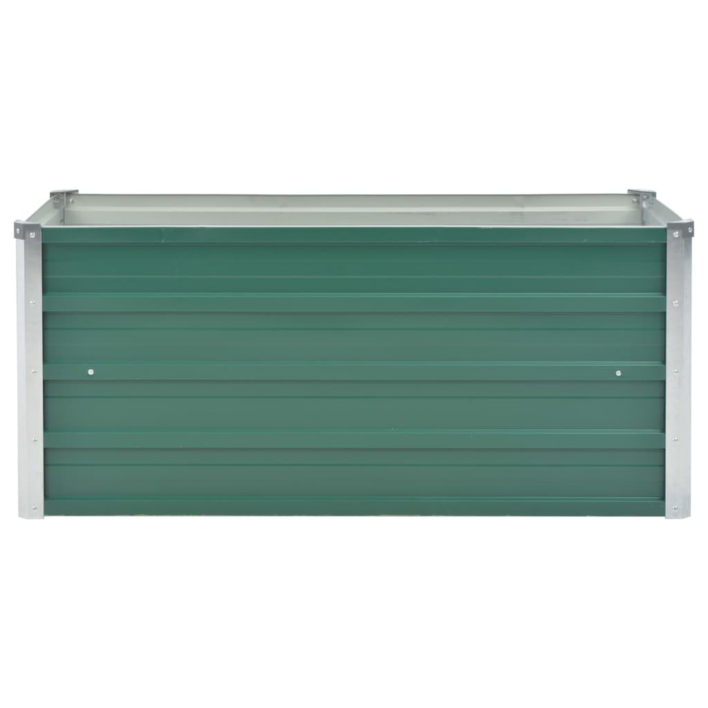 Garden Raised Bed Galvanised Steel 100x40x45 cm Green