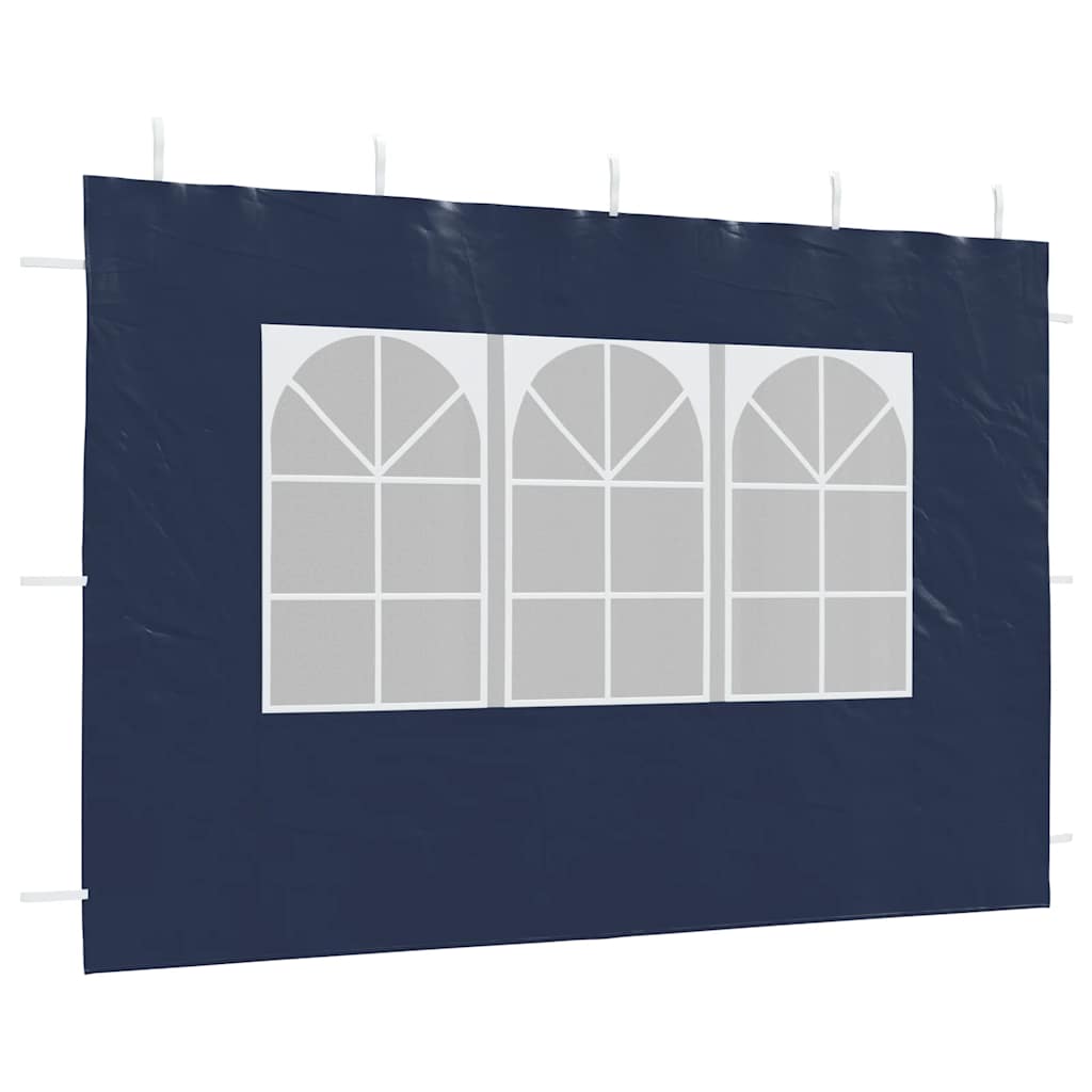 Party Tent Sidewall 2 pcs with Window PE Blue