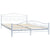 Bed Frame without Mattress White Metal 137x187 cm Double
