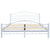 Bed Frame without Mattress White Metal 137x187 cm Double