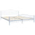 Bed Frame without Mattress White Metal 153x203 cm Queen