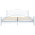 Bed Frame without Mattress White Metal 153x203 cm Queen