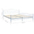 Bed Frame without Mattress White Metal 153x203 cm Queen