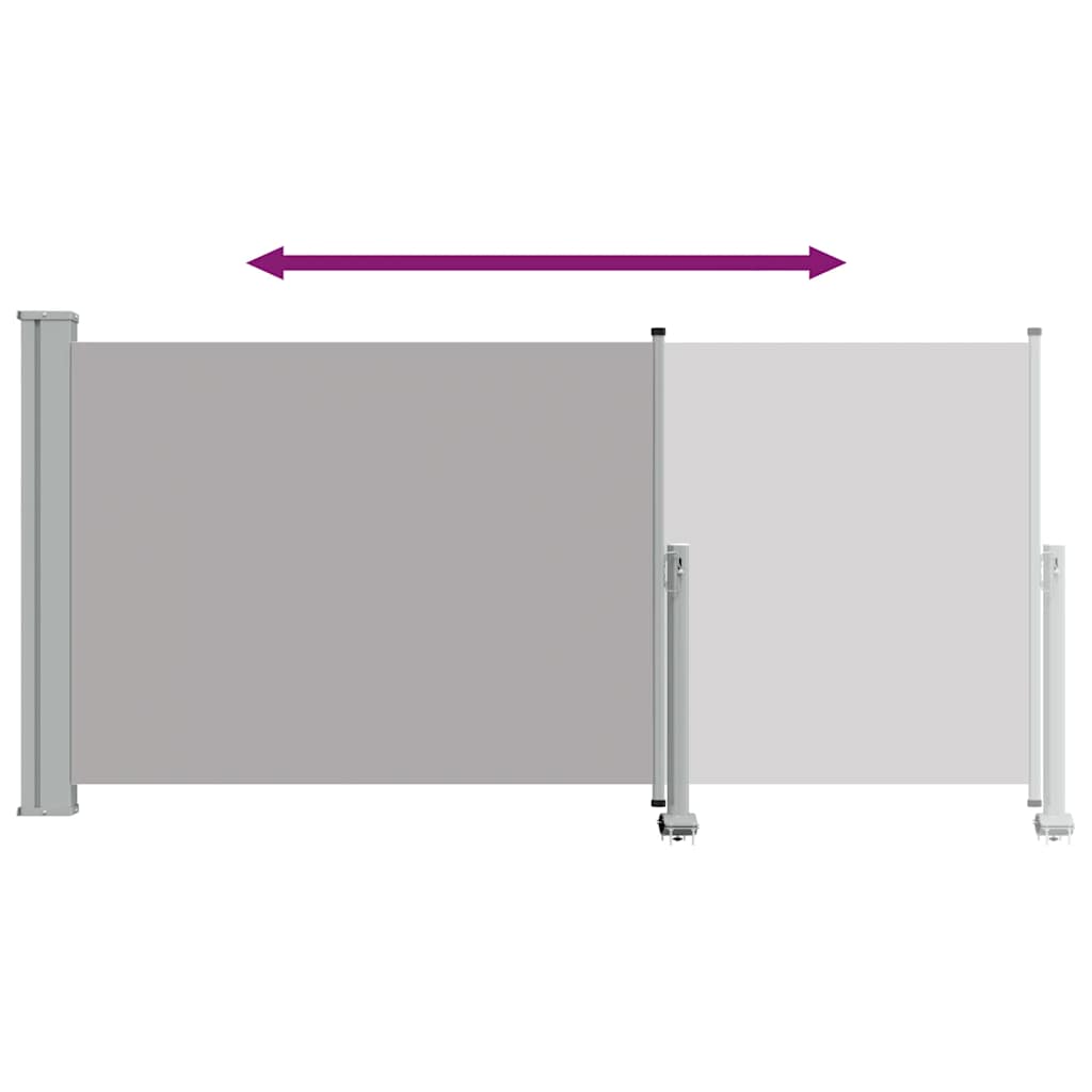 Patio Retractable Side Awning 120 x 300 cm Grey