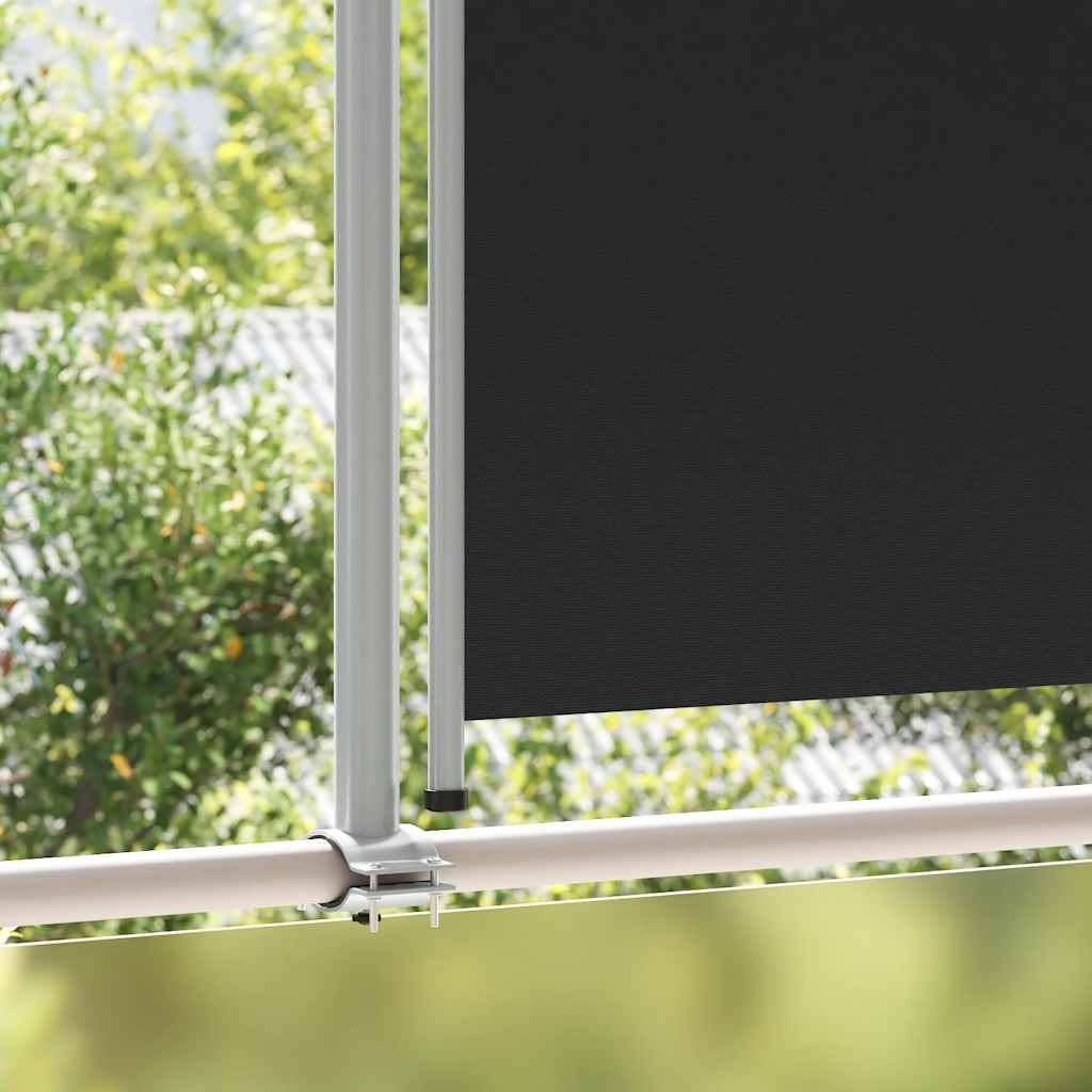 Patio Retractable Side Awning 140 x 300 cm Black