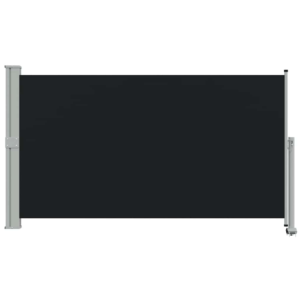 Patio Retractable Side Awning 140 x 300 cm Black