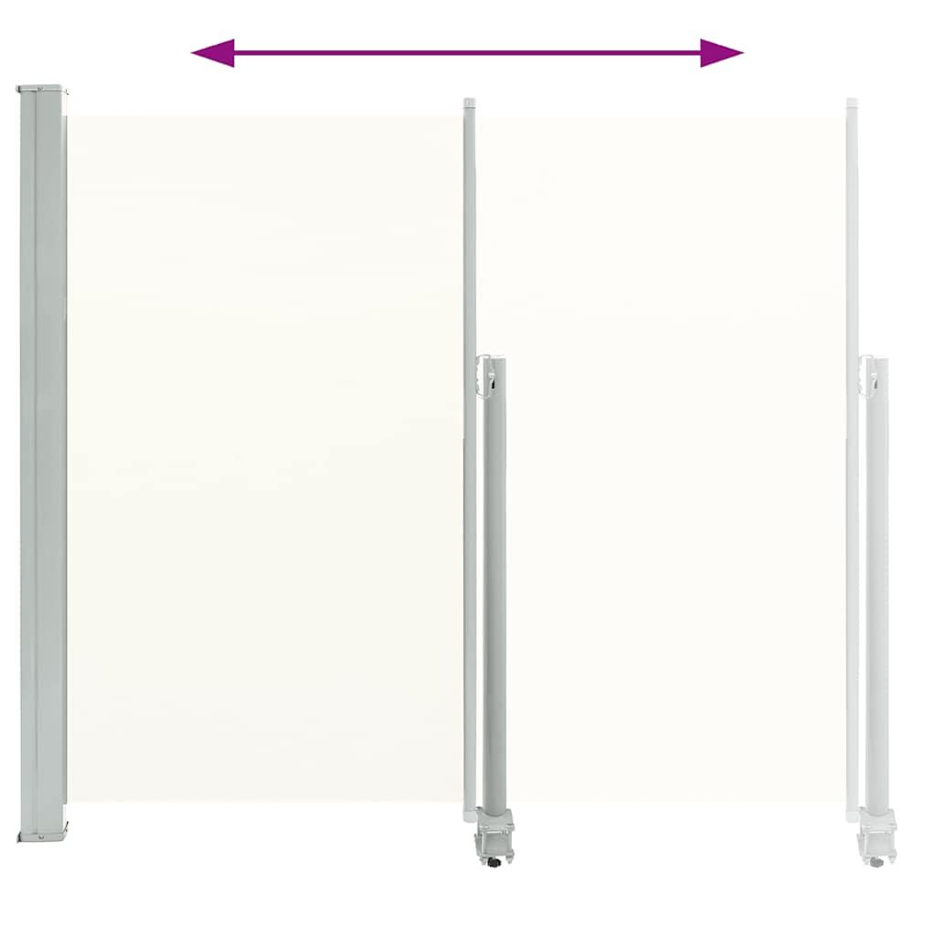 Patio Retractable Side Awning 140 x 300 cm Cream