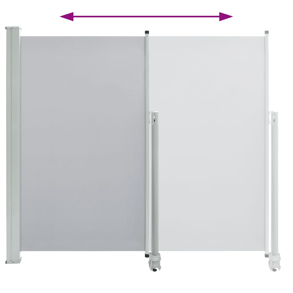 Patio Retractable Side Awning 140 x 300 cm Grey