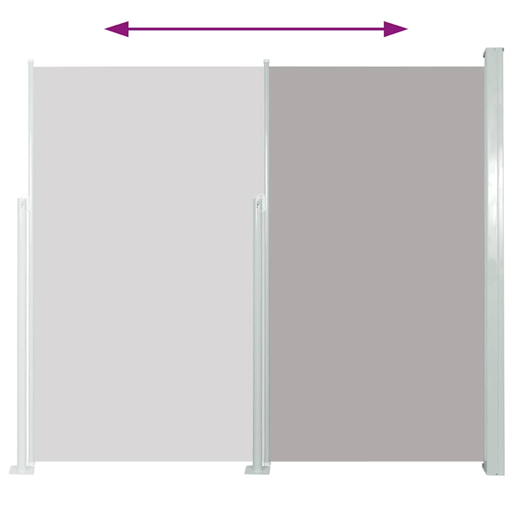 Retractable Side Awning 140 x 300 cm Grey