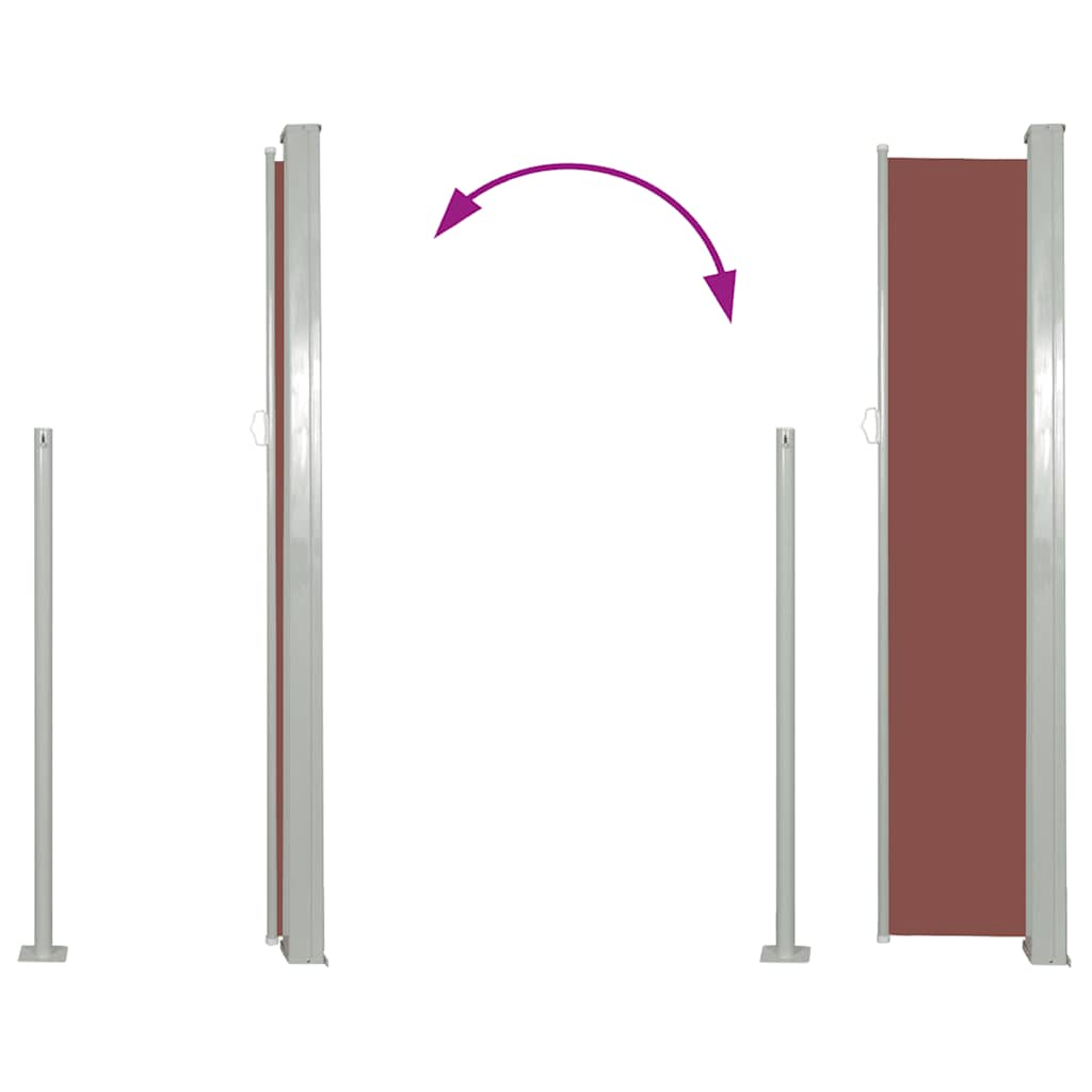 Retractable Side Awning 120 x 300 cm Brown