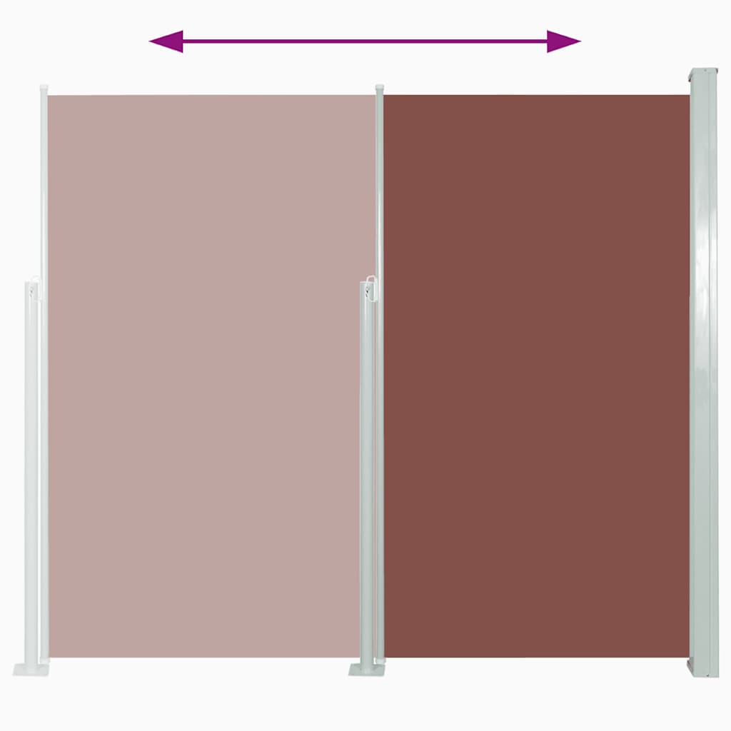 Retractable Side Awning 120 x 300 cm Brown
