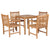 5 Piece Outdoor Dining Set Solid Teak Wood