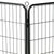 Dog Playpen 16 Panels Steel 80x80 cm Black