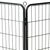 Dog Playpen 16 Panels Steel 60x80 cm Black