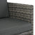 7 Piece Outdoor Dining Set with Cushions Poly Rattan Grey