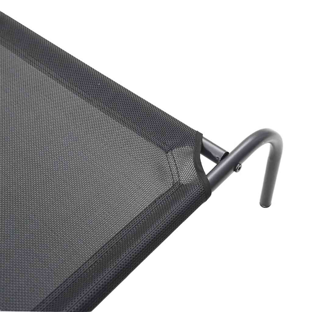 Elevated Dog Bed Black L Textilene