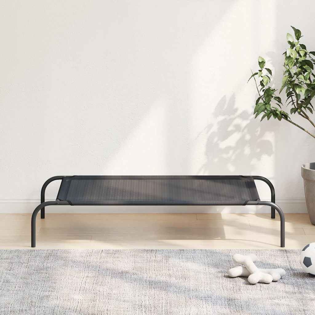 Elevated Dog Bed Black L Textilene