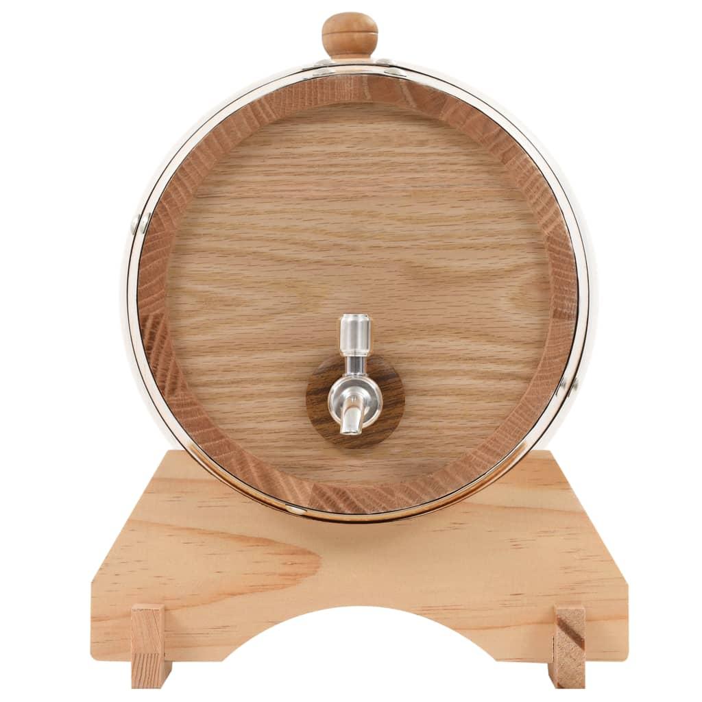 Wine Barrel with Tap Solid Oak Wood 6 L