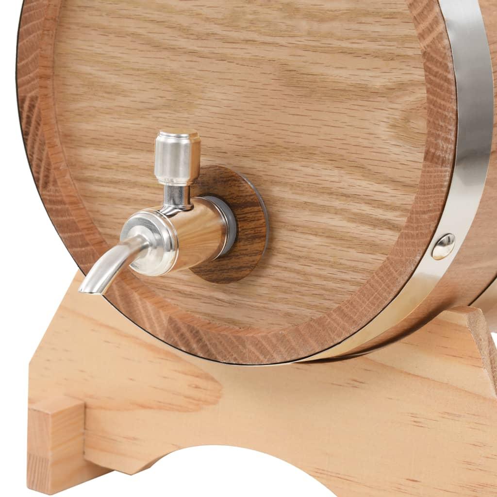 Wine Barrel with Tap Solid Oak Wood 6 L