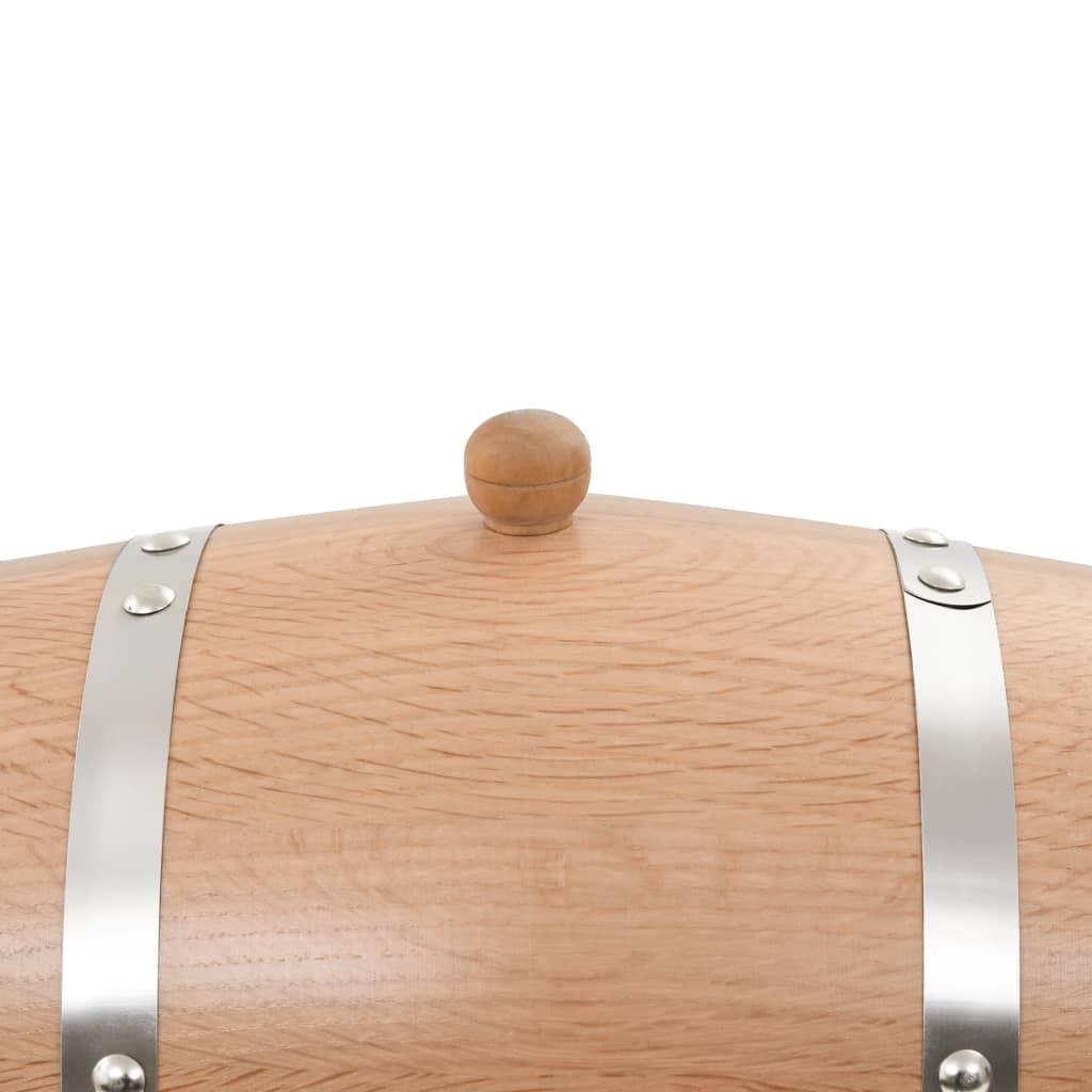 Wine Barrel with Tap Solid Oak Wood 6 L