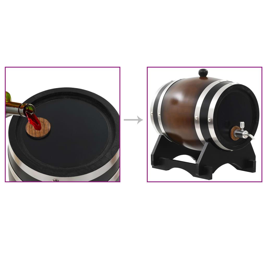 Wine Barrel with Tap Solid Pinewood 6 L