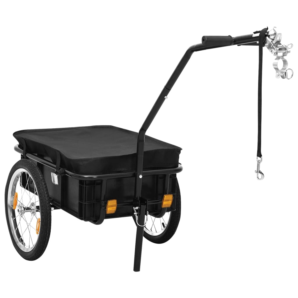 Bike Trailer/Hand Wagon 155x60x83 cm Steel Black