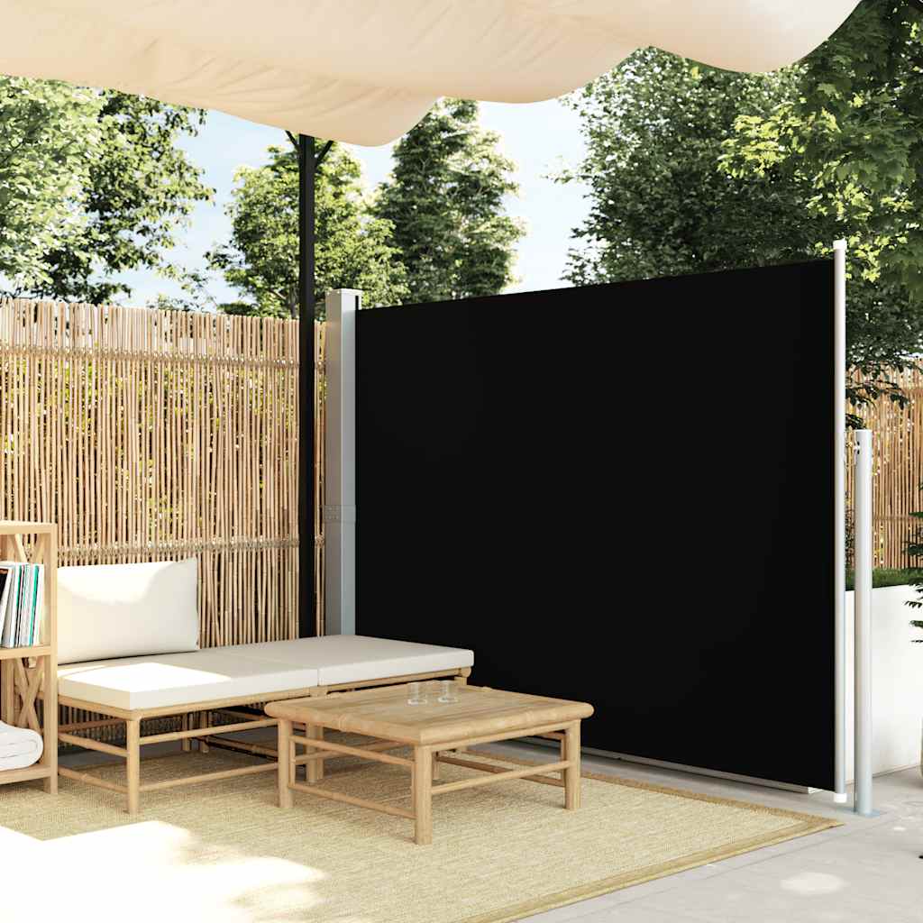 Retractable Side Awning 160 x 500 cm Black