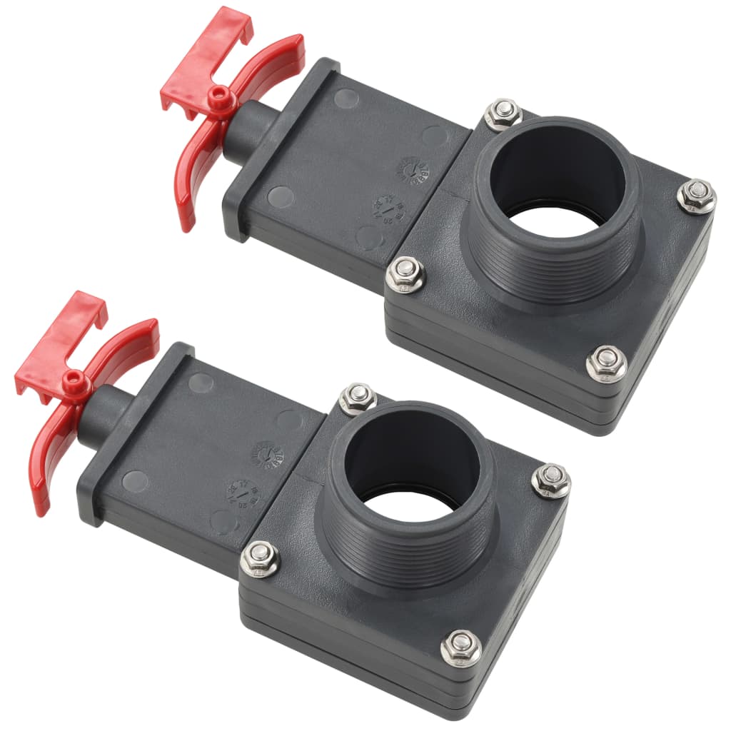 Pool Gate Valve 2 pcs 1.5&quot;