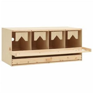 Chicken Laying Nest 4 Compartments 106x40x45 cm Solid Pine Wood