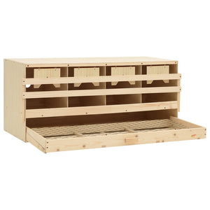 Chicken Laying Nest 4 Compartments 106x40x45 cm Solid Pine Wood