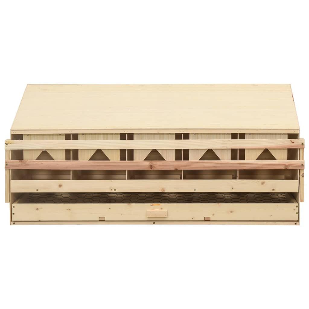Chicken Laying Nest 5 Compartments 117x33x54 cm Solid Pine Wood