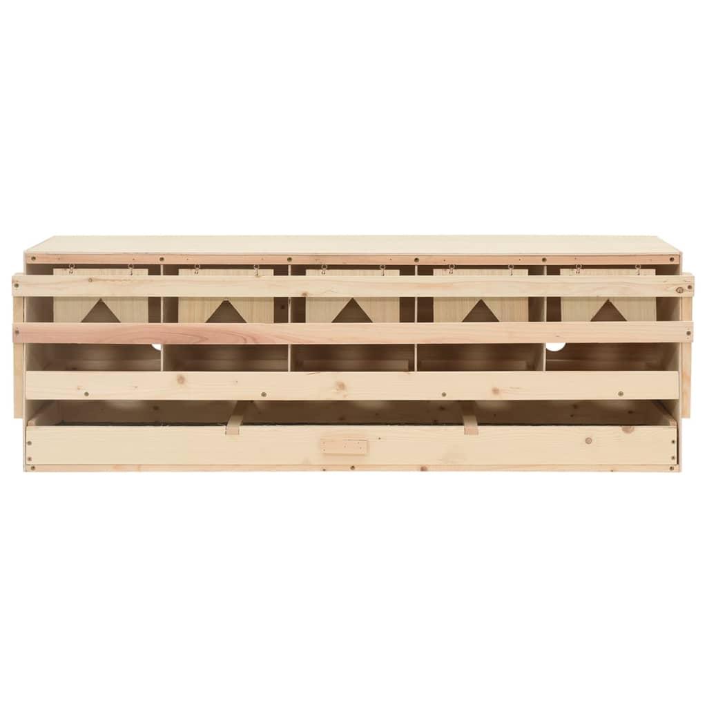 Chicken Laying Nest 5 Compartments 117x33x38 cm Solid Pine Wood