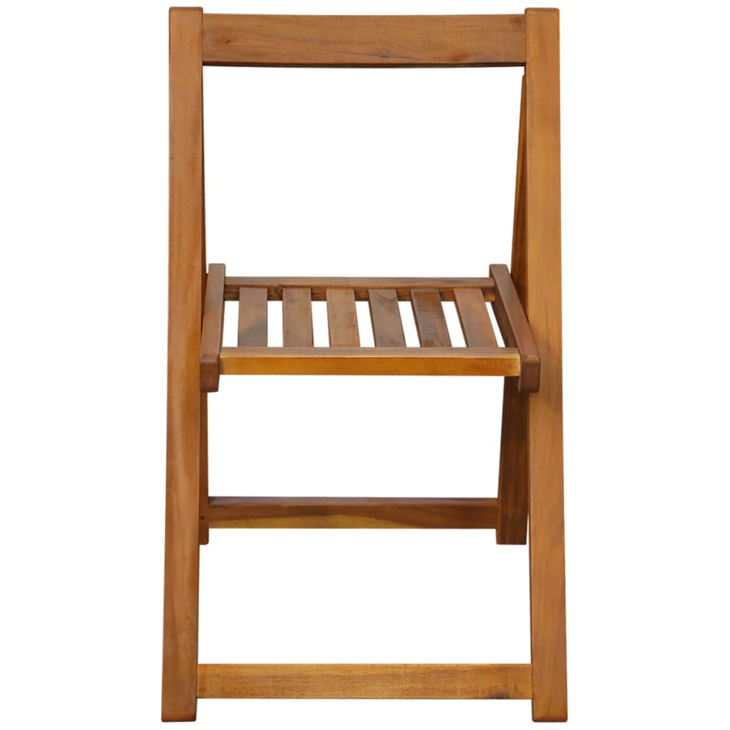 5 Piece Folding Outdoor Dining Set Solid Acacia Wood