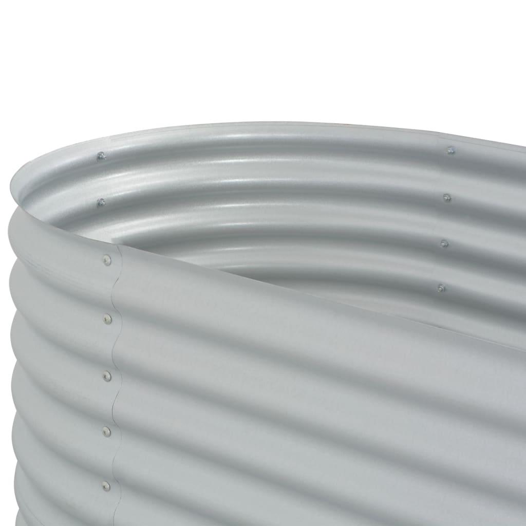 Garden Raised Bed 160x80x81 cm Galvanised Steel Silver