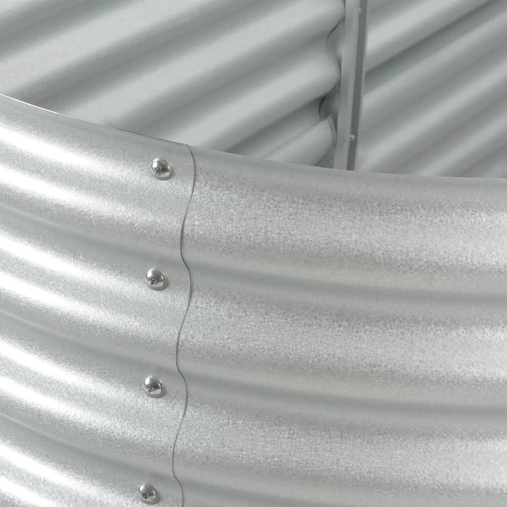 Garden Raised Bed 400x80x44 cm Galvanised Steel Silver